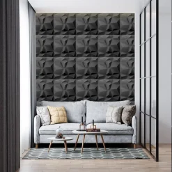 Deccart Panneau Mural Décoratif<Panneaux de plafond et panneaux muraux Decoratif 3D Bursztyn Noir 5m² / 20pièces