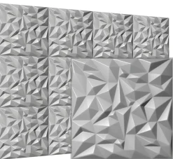 Deccart Panneau Mural Décoratif<Panneaux de plafond et panneaux muraux Decoratif 3D Ametyst Gris 12m² / 48pièces