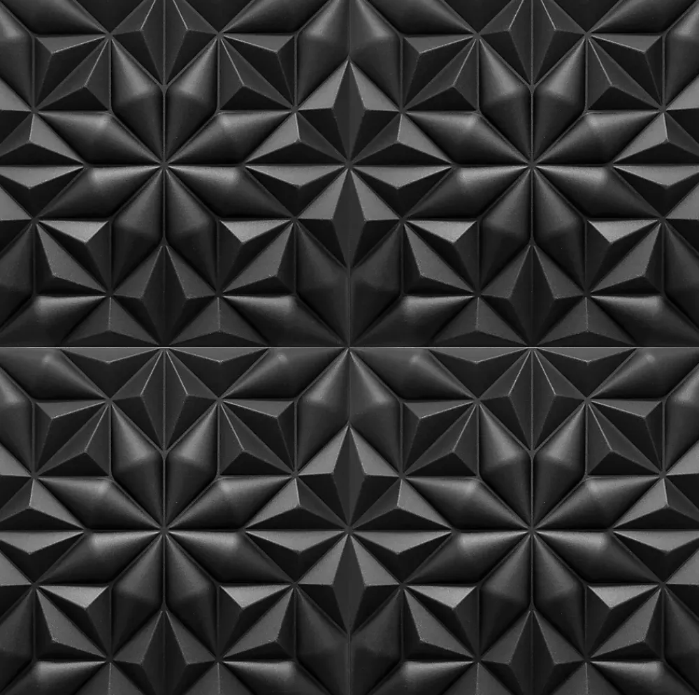Deccart Panneaux de plafond et panneaux muraux Decoratif 3D Onyx Noir 5m² / 20pièces- Panneau Mural Décoratif