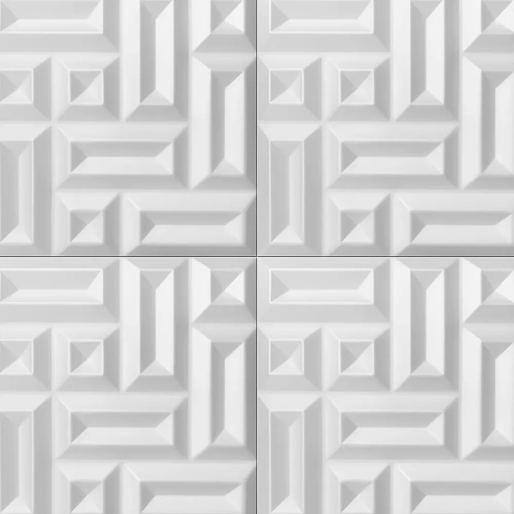 Deccart Panneaux de plafond et panneaux muraux Decoratif 3D Square 8m² / 32pièces- Panneau Mural Décoratif