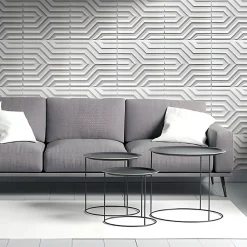 Deccart Panneau Mural Décoratif<Panneaux de plafond et panneaux muraux Decoratif 3D Zygzak Blanc 2m² / 8pièces
