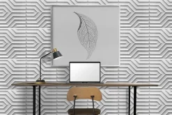 Deccart Panneau Mural Décoratif<Panneaux de plafond et panneaux muraux Decoratif 3D Zygzak Blanc 2m² / 8pièces
