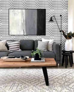 Deccart Panneau Mural Décoratif<Panneaux de plafond et panneaux muraux Decoratif 3D Zygzak Blanc 2m² / 8pièces