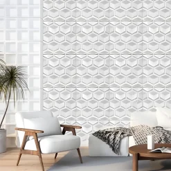 Deccart Panneau Mural Décoratif<Panneaux de plafond et panneaux muraux Decoratif 3D Honey Blanc 12m² / 48pièces