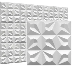 Deccart Panneaux de plafond et panneaux muraux Decoratif 3D Tears 5m² / 20pièces- Panneau Mural Décoratif