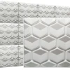 Deccart Panneaux de plafond et panneaux muraux Decoratif 3D Honey Blanc 5m² / 20pièces- Panneau Mural Décoratif