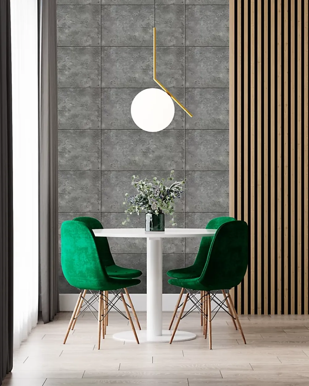 Deccart Panneaux de plafond et panneaux muraux Decoratif 7014XL Béton 4m² / 8pièces- Panneau Mural Décoratif