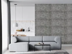 Deccart Panneaux de plafond et panneaux muraux Decoratif 7014XL Béton 4m² / 8pièces- Panneau Mural Décoratif