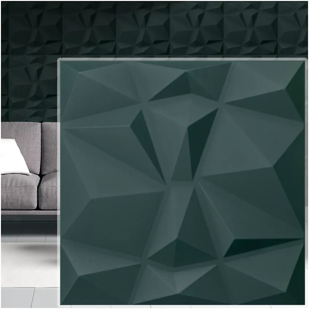 Deccart Panneau Mural Décoratif<Panneaux de plafond et panneaux muraux 3D Bursztyn 69 Vert 2 m²/8pièces