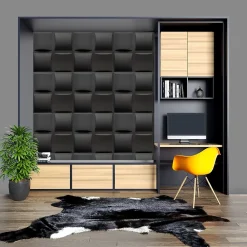 Deccart Panneau Mural Décoratif<Panneaux de plafond et panneaux muraux Decoratif 3D Pled Noir 2m² / 8pièces