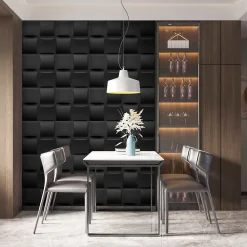 Deccart Panneau Mural Décoratif<Panneaux de plafond et panneaux muraux Decoratif 3D Pled Noir 2m² / 8pièces