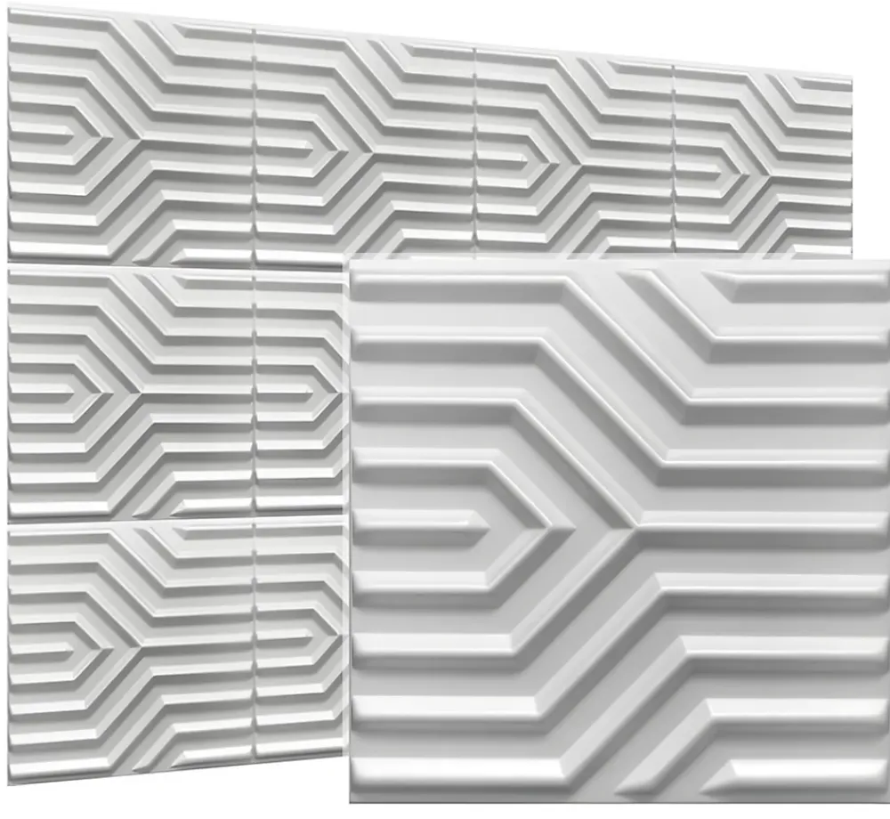 Deccart Panneau Mural Décoratif<Panneaux de plafond et panneaux muraux Decoratif 3D Zyg Zak Blanc 8m² / 32pièces