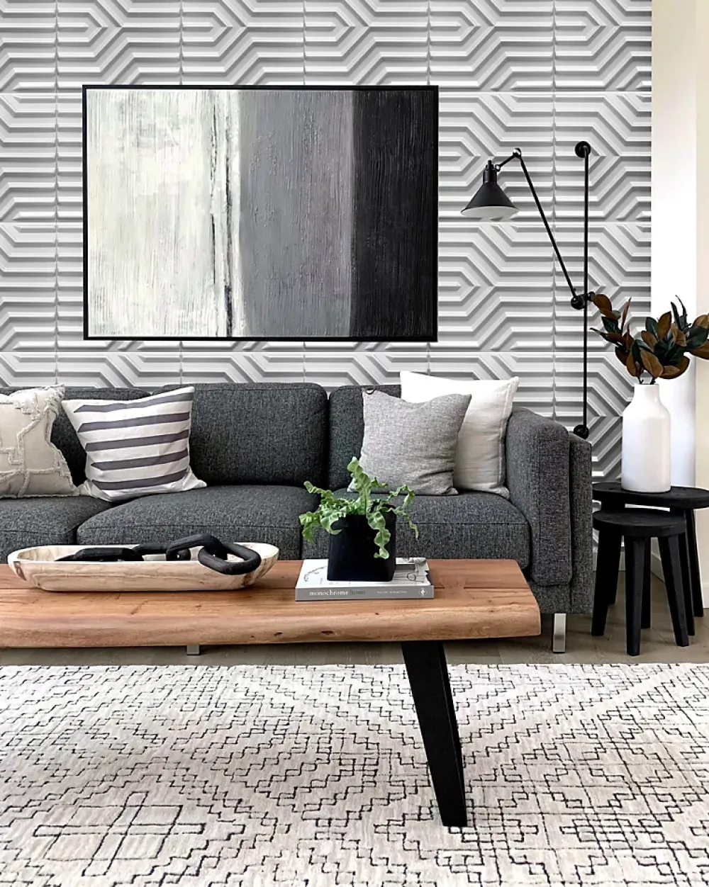Deccart Panneau Mural Décoratif<Panneaux de plafond et panneaux muraux Decoratif 3D Zyg Zak Blanc 8m² / 32pièces