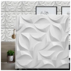 Deccart Panneau Mural Décoratif<Panneaux de plafond et panneaux muraux Decoratif 3D River Blanc 2m² / 8pièces