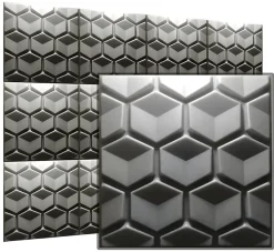 Deccart Panneau Mural Décoratif<Panneaux de plafond et panneaux muraux Decoratif 3D Honey Gris 12m² / 48pièces