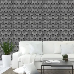Deccart Panneau Mural Décoratif<Panneaux de plafond et panneaux muraux Decoratif 3D Honey Gris 12m² / 48pièces