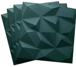 Deccart Panneau Mural Décoratif<Panneaux de plafond et panneaux muraux Decoratif 3D Brylant "62" Vert 12m² / 48pièces