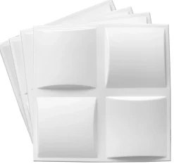 Deccart Panneau Mural Décoratif<Panneaux de plafond et panneaux muraux Decoratif 3D Pled Blanc 5m² /20pièces