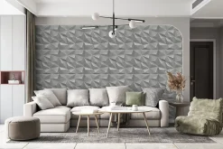 Deccart Panneaux de plafond et panneaux muraux Decoratif 3D Brylant Béton 2m² / 8pièces- Panneau Mural Décoratif