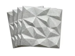 Deccart Panneaux de plafond et panneaux muraux Decoratif 3D Brylant Béton 2m² / 8pièces- Panneau Mural Décoratif