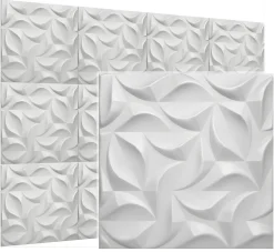 Deccart Panneau Mural Décoratif<Panneaux de plafond et panneaux muraux Decoratif 3D River Blanc 8m² / 32pièces