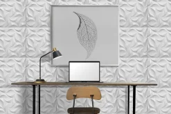 Deccart Panneau Mural Décoratif<Panneaux de plafond et panneaux muraux Decoratif 3D River Blanc 8m² / 32pièces