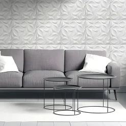Deccart Panneau Mural Décoratif<Panneaux de plafond et panneaux muraux Decoratif 3D River Blanc 8m² / 32pièces