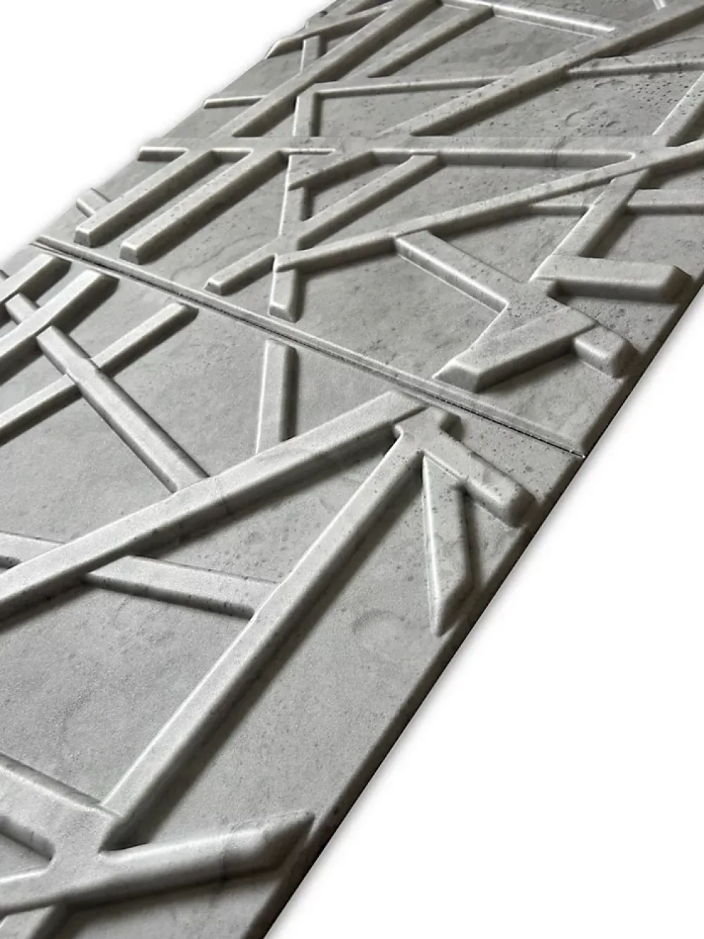 Deccart Panneaux de plafond et panneaux muraux Decoratif 3D Line Béton "69" 8m² / 32pièces- Panneau Mural Décoratif