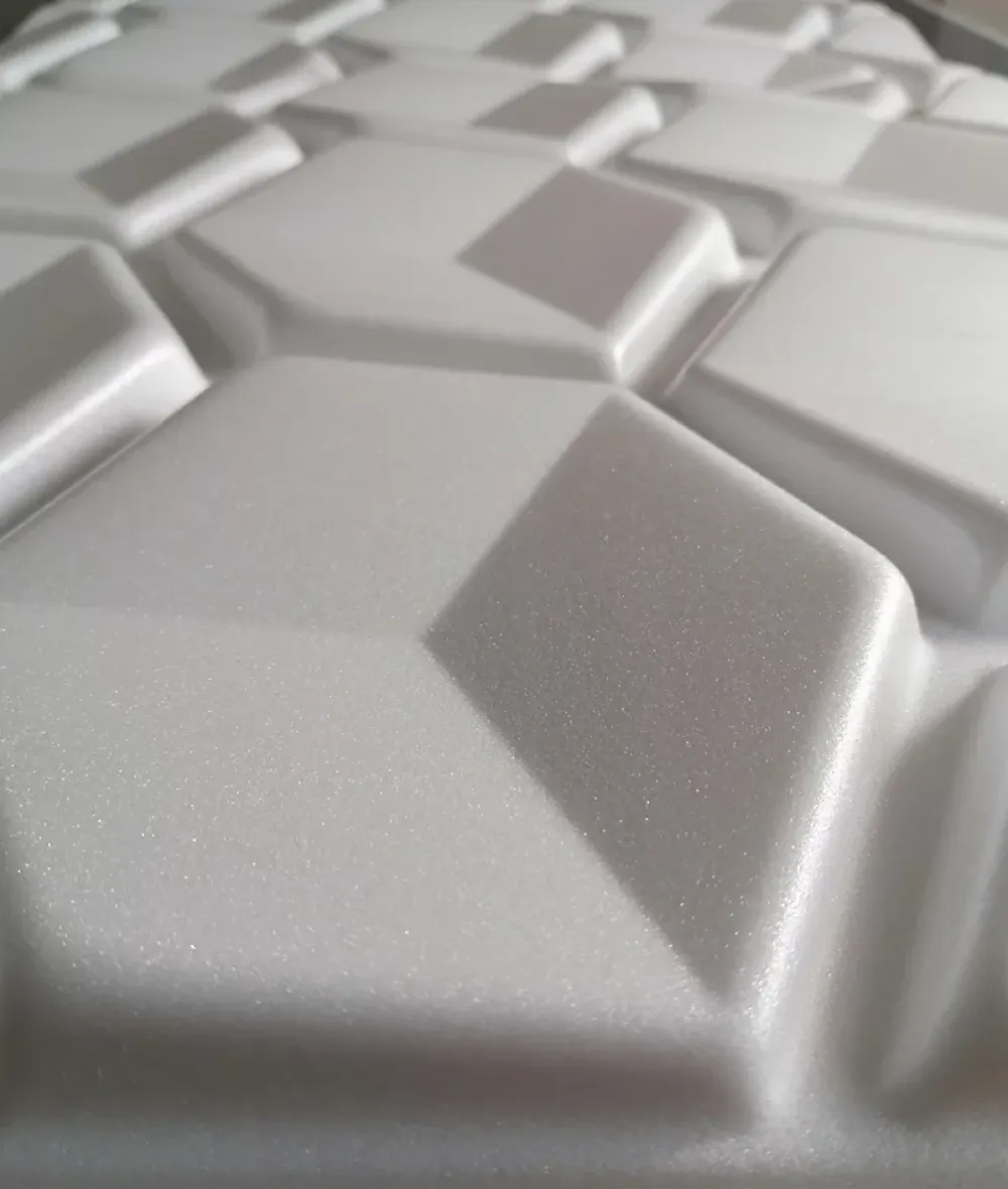 Deccart Panneaux de plafond et panneaux muraux Decoratif 3D Honey Blanc 2m² / 8pièces- Panneau Mural Décoratif