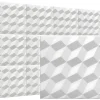 Deccart Panneaux de plafond et panneaux muraux Decoratif 3D Romby Blanc 8m² / 32pièces- Panneau Mural Décoratif