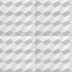 Deccart Panneaux de plafond et panneaux muraux Decoratif 3D Romby Blanc 8m² / 32pièces- Panneau Mural Décoratif