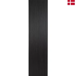 Nordic Acoustics Panneaux muraux acoustiques decoratifs PREMIUM en placage bois veritable chene noir sur MDF noir 240x60 cm- Panneau Tasseau Bois