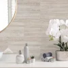 Dumawall+ Panneau Mural De Salle De Bains<panneaux muraux douche - dalle pvc travertino 37,5 cm ht x 65 cm lg - lot de 8 plaques - 1,95 m2