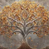 Wallarena Papier Peint Arbre Beige Vintage Intissé Panoramique 350x250 cm - Colle Inclus - Chambre et Salon - Moderne Papier Peint- Papier Peint Panoramique