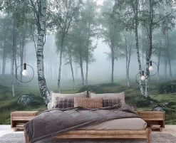 Wallarena Papier Peint Panoramique<Papier Peint Forêt 3D Vert Intissé Panoramique Pour Chambre Cuisine 400x280
