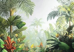 Wallarena Papier Peint Panoramique<Papier Peint Forêt Nature Jungle Panoramique Intissé 400x280 cm - Colle Inclus - Moderne Papier Peint Intissé Chambre Salon