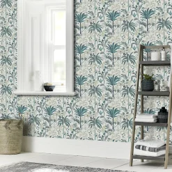 GoodHome Papier peint Intissé Prehn vert- Papier Peint