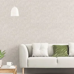 Lutece Papier peint intissé Jardin Secret mat et satiné toile de jouy, japonaise taupe l.1000 x l.53 cm- Papier Peint