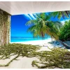 Planete Discount Papier peint intissé panoramique paysage beach and ivy 300x210 cm- Papier Peint Panoramique