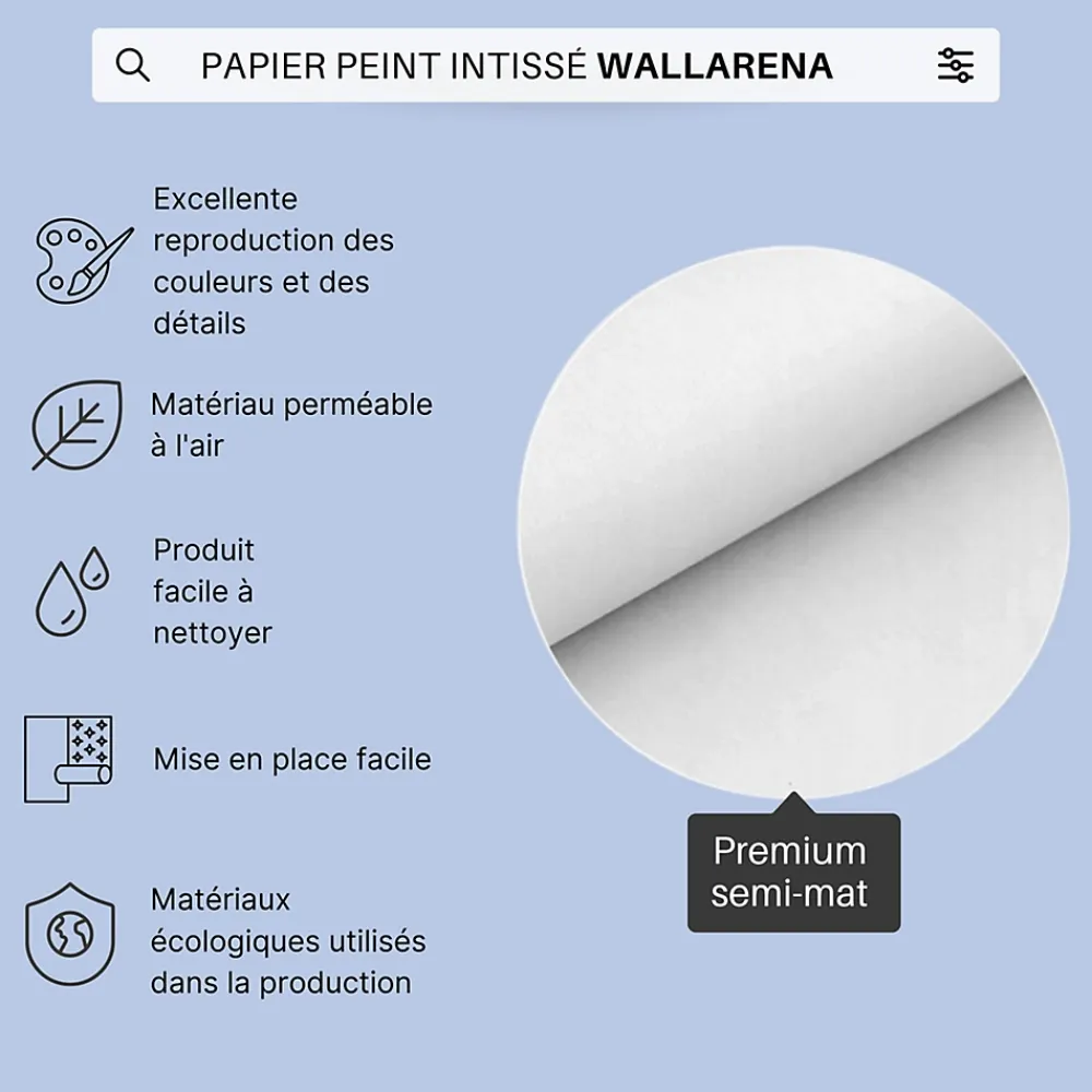 Wallarena Papier Peint Panoramique<Papier Peint Intissé Panoramique Forêt Peint Oiseaux Art 400x280 cm - Colle Inclus - Chambre et Salon - Moderne Trompe l'oeil