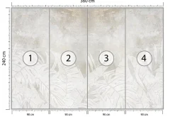 Muralo Papier Peint Panoramique<Papier Peint Intissé Photo Pour Salon FEUILLES Béton Abstraction 360cm x 240cm