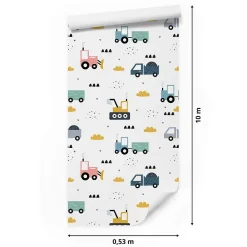 Muralo Papier Peint<Papier Peint Intissé Pour Chambre D'Enfant VEHICULES Nuages