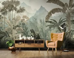 Wallarena Papier Peint Panoramique<Papier Peint Intissé Panoramique Pour Chambre Cuisine Jungle Forêt tropicale 300x210 cm