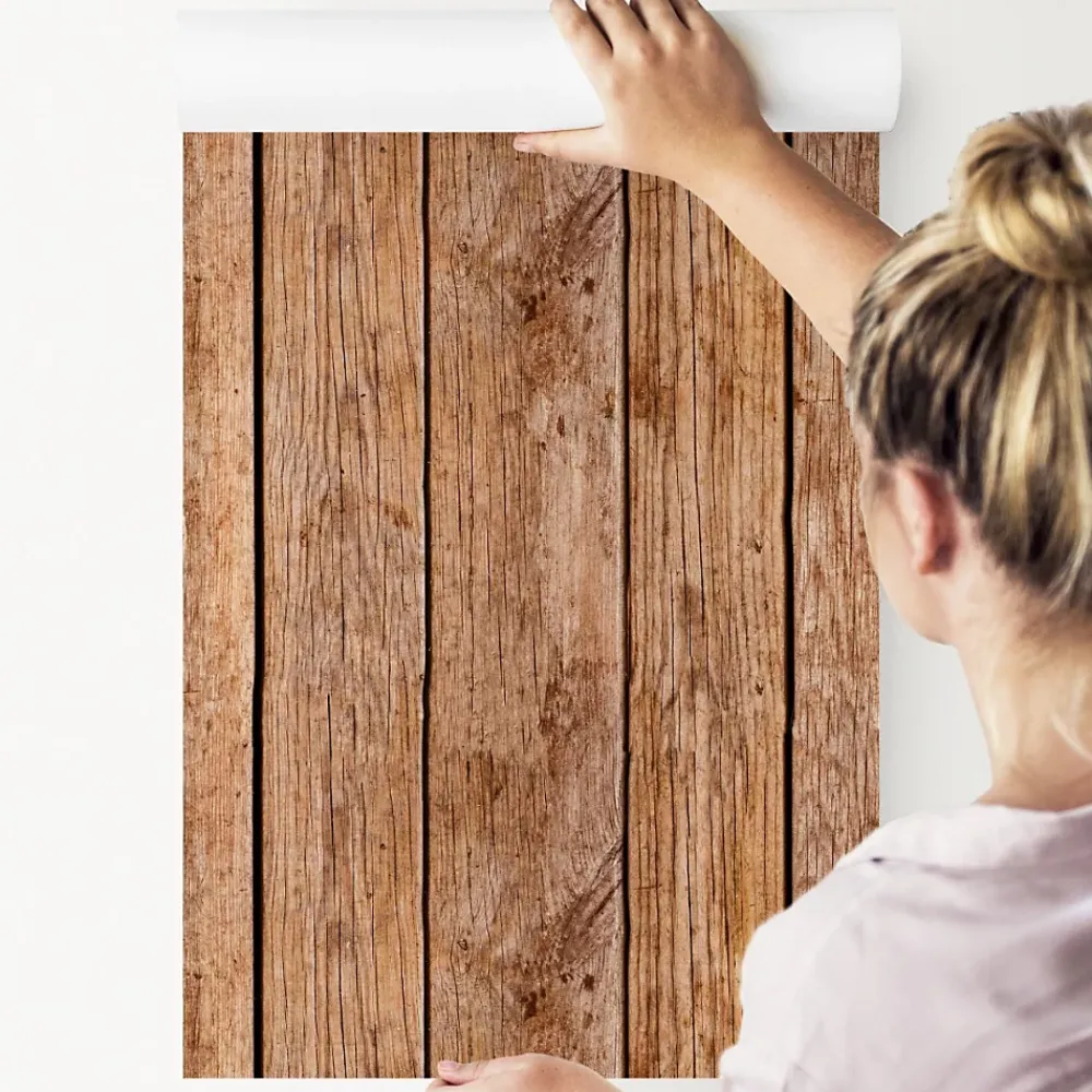 Muralo Papier Peint Panneaux En Bois Pour La Chambre- Papier Peint