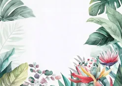 Wallarena Papier Peint Panoramique<Papier Peint Panoramique Intissé Jungle Feuilles Vert - 350x250 cm - Papier Peint Chambre et salon