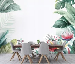 Wallarena Papier Peint Panoramique<Papier Peint Panoramique Intissé Jungle Feuilles Vert - 350x250 cm - Papier Peint Chambre et salon