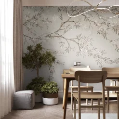 Art for the Home Papier Peint Panoramique<Papier peint panoramique Blossom Trail 300 x 280cm Beige, marron, vert grisé