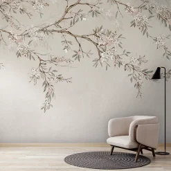 Art for the Home Papier Peint Panoramique<Papier peint panoramique Blossom Trail 300 x 280cm Beige, marron, vert grisé