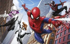 Komar Papier peint panoramique sur intissée de - Marvel Spider-Man Swinging Crew - Taille: 400 x 250 cm- Papier Peint Panoramique
