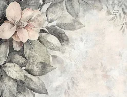 Wallarena Papier Peint Panoramique<Papier Peint Panoramique Intissé Fleurs Feuilles Vintage 400x280 cm - Colle Inclus - Chambre et Salon